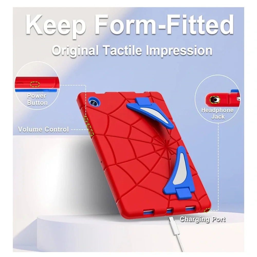 Red and Blue Tablet Cover with Stand and Full Protection